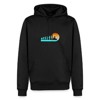 Evolution Angler Fishing - Men’s Premium Organic Hoodie - black - Front - Nico (187cm)