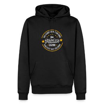 PILOT Rente 2025 eine echte Legende verlässt das - Männer Premium Bio Hoodie - Schwarz - Vorne - Nico (187cm)
