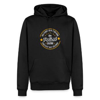 POLICEMAN Pension 2023 laisse une véritable légende - Sweat à capuche Premium bio Homme - noir - Devant - Nico (187cm)