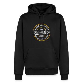 PARAMEDIC PENSION 2023 laisse une véritable légende - Sweat à capuche Premium bio Homme - noir - Devant - Nico (187cm)