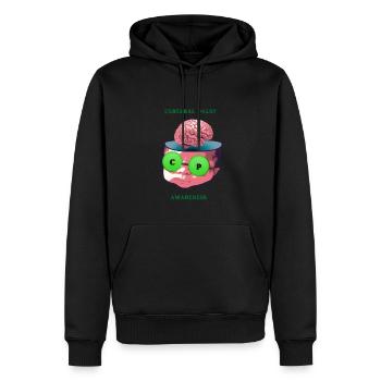Zerebralparese Bewusstsein - Männer Premium Bio Hoodie - Schwarz - Vorne - Nico (187cm)