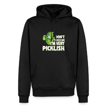 Lustiges Gurkenliebhaber Wortspiel very picklish - Männer Premium Bio Hoodie - Schwarz - Vorne - Nico (187cm)