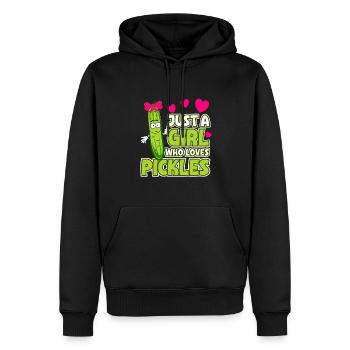 Lustiges Gurkenliebhaber Wortspiel Just a girl yho - Männer Premium Bio Hoodie - Schwarz - Vorne - Nico (187cm)