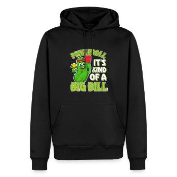 Lustiges Gurkenliebhaber Pickleball - Männer Premium Bio Hoodie - Schwarz - Vorne - Nico (187cm)