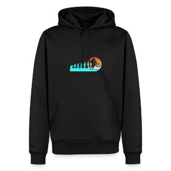 Fahrräder Radfahrer Evolution Mountainbiker - Männer Premium Bio Hoodie - Schwarz - Vorne - Nico (187cm)