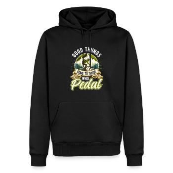 Radfahrer Radfahrer für Herren mit Spruch Fahrrad - Männer Premium Bio Hoodie - Schwarz - Vorne - Nico (187cm)
