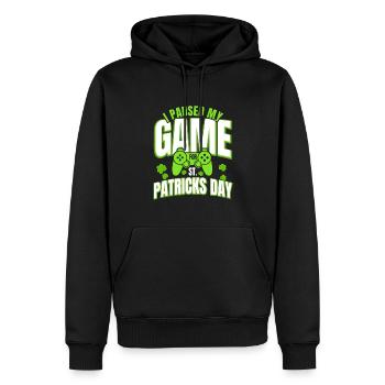 Jeu de jeu Gamer J’ai créé mon jeu pour le St. - Sweat à capuche Premium bio Homme - noir - Devant - Nico (187cm)