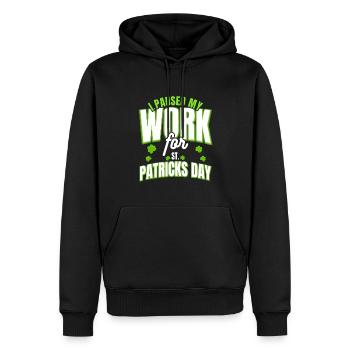 Lustiger Arbeiter Ich Pausierte Meine Arbeit Für - Männer Premium Bio Hoodie - Schwarz - Vorne - Nico (187cm)