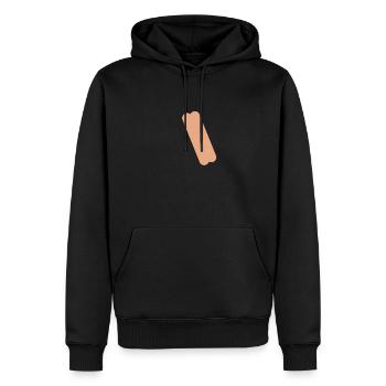 Le pull le plus laid du monde - Sweat à capuche Premium bio Homme - noir - Devant - Nico (187cm)