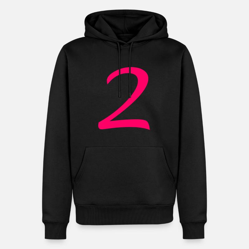 2 - Sweat à capuche Premium bio Homme - noir