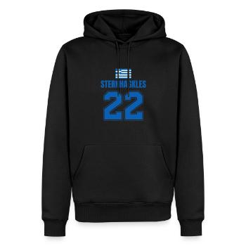 Fußball Griechenland Mallorca Sauf Trikot - Männer Premium Bio Hoodie - Schwarz - Vorne - Nico (187cm)