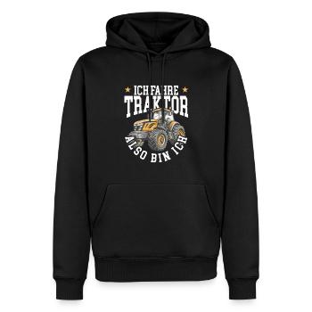 Landwirt Traktorfahrer - Männer Premium Bio Hoodie - Schwarz - Vorne - Nico (187cm)