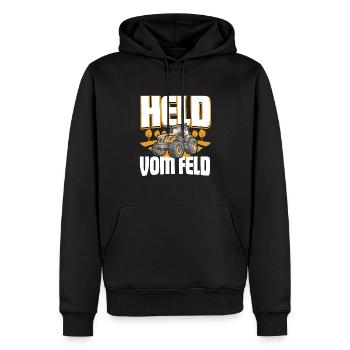 Landwirt Held Vom Feld - Männer Premium Bio Hoodie - Schwarz - Vorne - Nico (187cm)