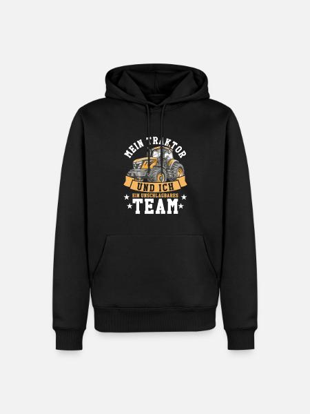 Landwirt Ackerbauer Traktor - Männer Premium Bio Hoodie - Schwarz