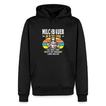 Landwirt Milchbauer Kuhbauer Rente Renteneintritt - Männer Premium Bio Hoodie - Schwarz - Vorne - Nico (187cm)