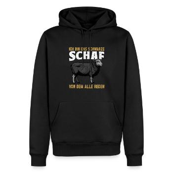 Schaf Schafe Schwarzes Schaf schwarze Schafe - Männer Premium Bio Hoodie - Schwarz - Vorne - Nico (187cm)