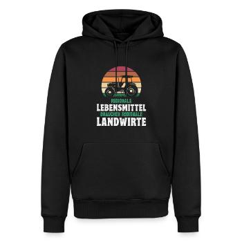 Landwirtschaft Regionale Lebensmitte Landwirte - Männer Premium Bio Hoodie - Schwarz - Vorne - Nico (187cm)