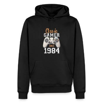 Video Gaming 40 Geburtstag 1984 Classic Gamer - Männer Premium Bio Hoodie - Schwarz - Vorne - Nico (187cm)