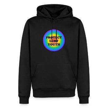 LGBT-Jugendliche schützen - Männer Premium Bio Hoodie - Schwarz - Vorne - Nico (187cm)