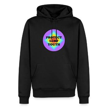 Protégez les jeunes LGBT - Sweat à capuche Premium bio Homme - noir - Devant - Nico (187cm)