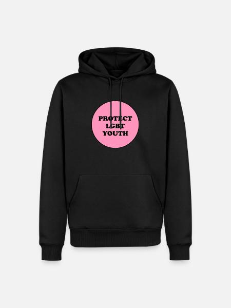 Protégez les jeunes LGBT - Sweat à capuche Premium bio Homme - noir
