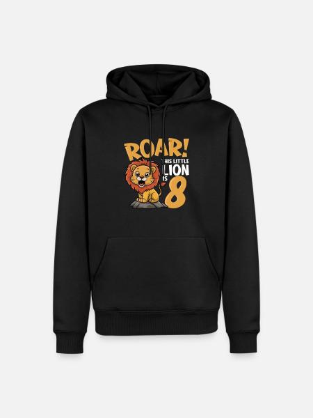 8 Birthday Boy Lion - Men’s Premium Organic Hoodie - black