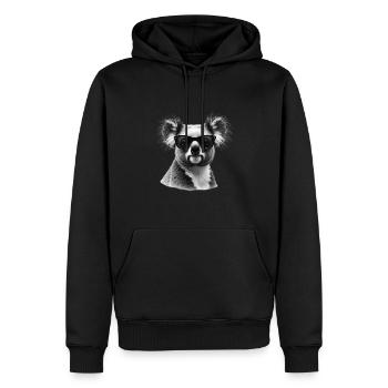 Koala Sonnenbrille Tier Motiv Koala - Männer Premium Bio Hoodie - Schwarz - Vorne - Nico (187cm)