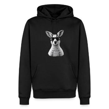 Lunettes de soleil kangourou motif animal kangourou - Sweat à capuche Premium bio Homme - noir - Devant - Nico (187cm)