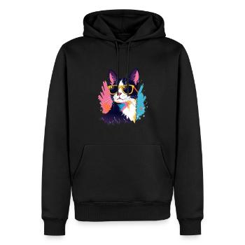 Katze Kunst Kunstwerk Pop Art Katzen - Männer Premium Bio Hoodie - Schwarz - Vorne - Nico (187cm)