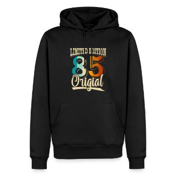 40-års jubilæum 1985 Limited Edition 40 år - Herre Premium økologisk hoodie - sort - Foran - Nico (187cm)