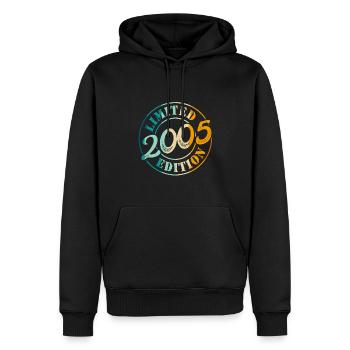20. Geburtstag 2005 Limited Edition 20 Jahre - Männer Premium Bio Hoodie - Schwarz - Vorne - Nico (187cm)