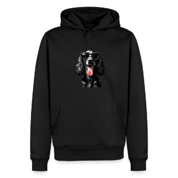 Cocker Spaniel Hund Tier Motiv lustiger Hunde - Männer Premium Bio Hoodie - Schwarz - Vorne - Nico (187cm)