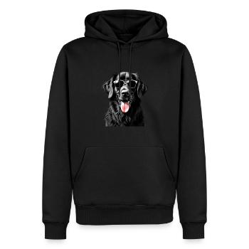 Terre-Neuve chien motif animal chiens drôles - Sweat à capuche Premium bio Homme - noir - Devant - Nico (187cm)