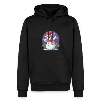 Dabbing bonhomme de neige jeune fille drôle - Sweat à capuche Premium bio Homme - noir - Devant - Nico (187cm)