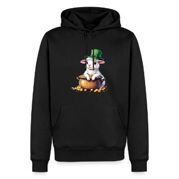 Mouton Tenue de la Saint-Patrick Berger Mouton - Sweat à capuche Premium bio Homme - noir - Devant - Nico (187cm)