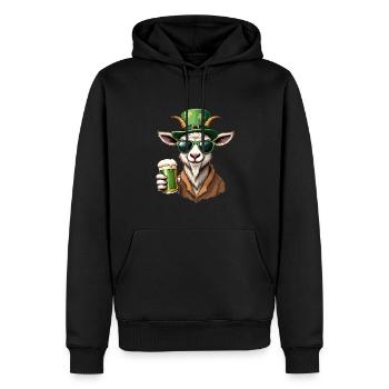 Ziege St. Patricks Day Bier Outfit Ziegen - Männer Premium Bio Hoodie - Schwarz - Vorne - Nico (187cm)