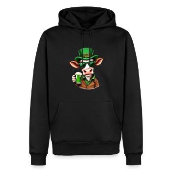 Kuh St. Patricks Day Bier Outfit Landwirt Kühe - Männer Premium Bio Hoodie - Schwarz - Vorne - Nico (187cm)