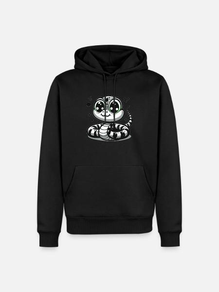 Snake B&W - Men’s Premium Organic Hoodie - black