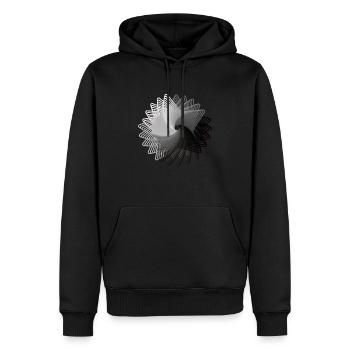 Conception d’illusion d’étoiles - Sweat à capuche Premium bio Homme - noir - Devant - Nico (187cm)