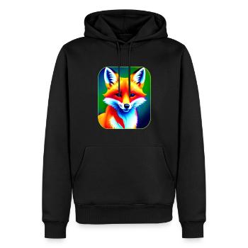 Niedlicher bunter Fuchs - Männer Premium Bio Hoodie - Schwarz - Vorne - Nico (187cm)