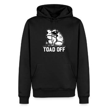 Vintage grenouille crapaud Meme grenouille ne me crapaud pas - Sweat à capuche Premium bio Homme - noir - Devant - Nico (187cm)
