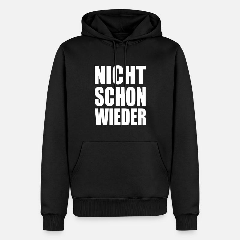 text1054 - Männer Premium Bio Hoodie - Schwarz