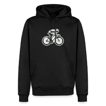 Rennsport - Männer Premium Bio Hoodie - Schwarz - Vorne - Nico (187cm)