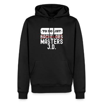 To Do List Bachelors Masters Degree Graduation - Men’s Premium Organic Hoodie - black - Front - Nico (187cm)
