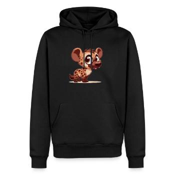 Baby-Hyäne - Männer Premium Bio Hoodie - Schwarz - Vorne - Nico (187cm)