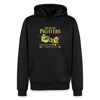 American USA Freedom Justice Fighter Abe 1776 - Männer Premium Bio Hoodie - Schwarz - Vorne - Nico (187cm)