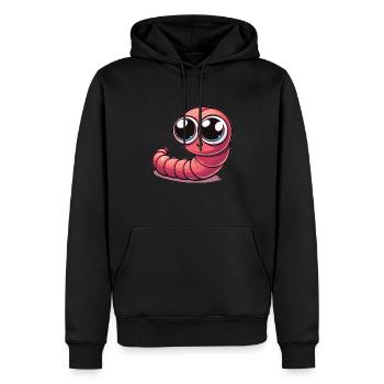 Kleiner Wurm - Männer Premium Bio Hoodie - Schwarz - Vorne - Nico (187cm)