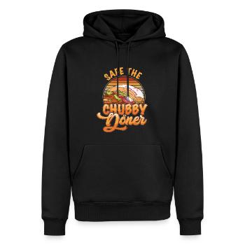 Save the Chubby Döner - Männer Premium Bio Hoodie - Schwarz - Vorne - Nico (187cm)