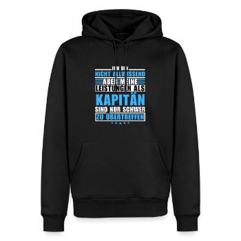 Unmatched performance as captain - Men’s Premium Organic Hoodie - black - Front - Nico (187cm)