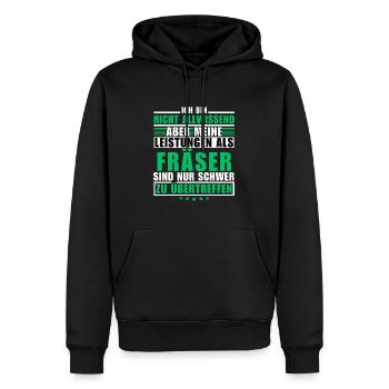 Unsurpassed performance as a cutter - Men’s Premium Organic Hoodie - black - Front - Nico (187cm)